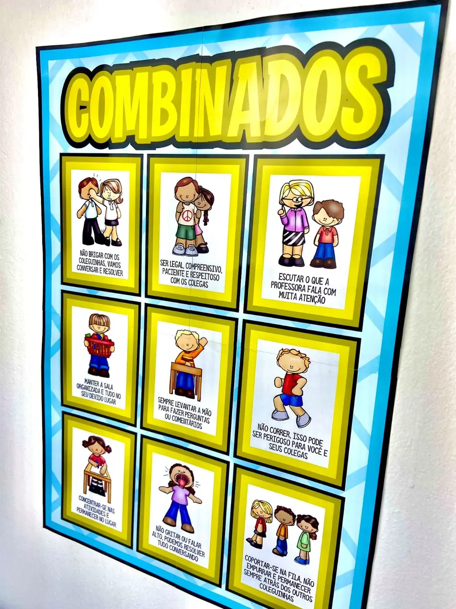 Painel para sala de aula "Combinados"