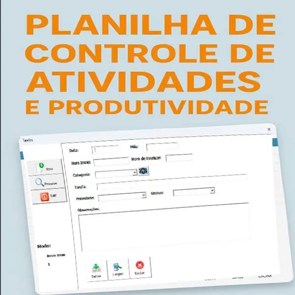 Planilha de Atividades e Produtividade com Dashboard – Mais Organização no Seu Dia!