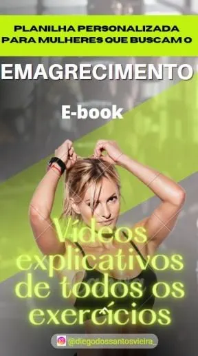 Planilha personalizada para mulheres que buscam o EMAGRECIMENTO "com vídeos explicativos"