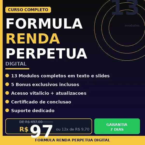 FÓRMULA RENDA PERPÉTUA CURSO COMPLETO