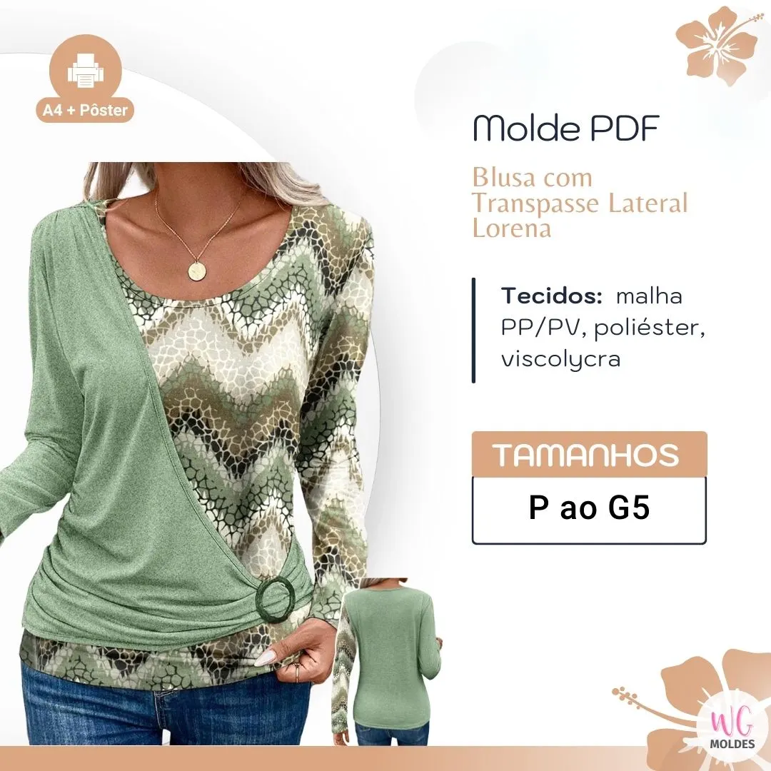 MOLDE BLUSA COM TRANSPASSE LATERAL LORENA