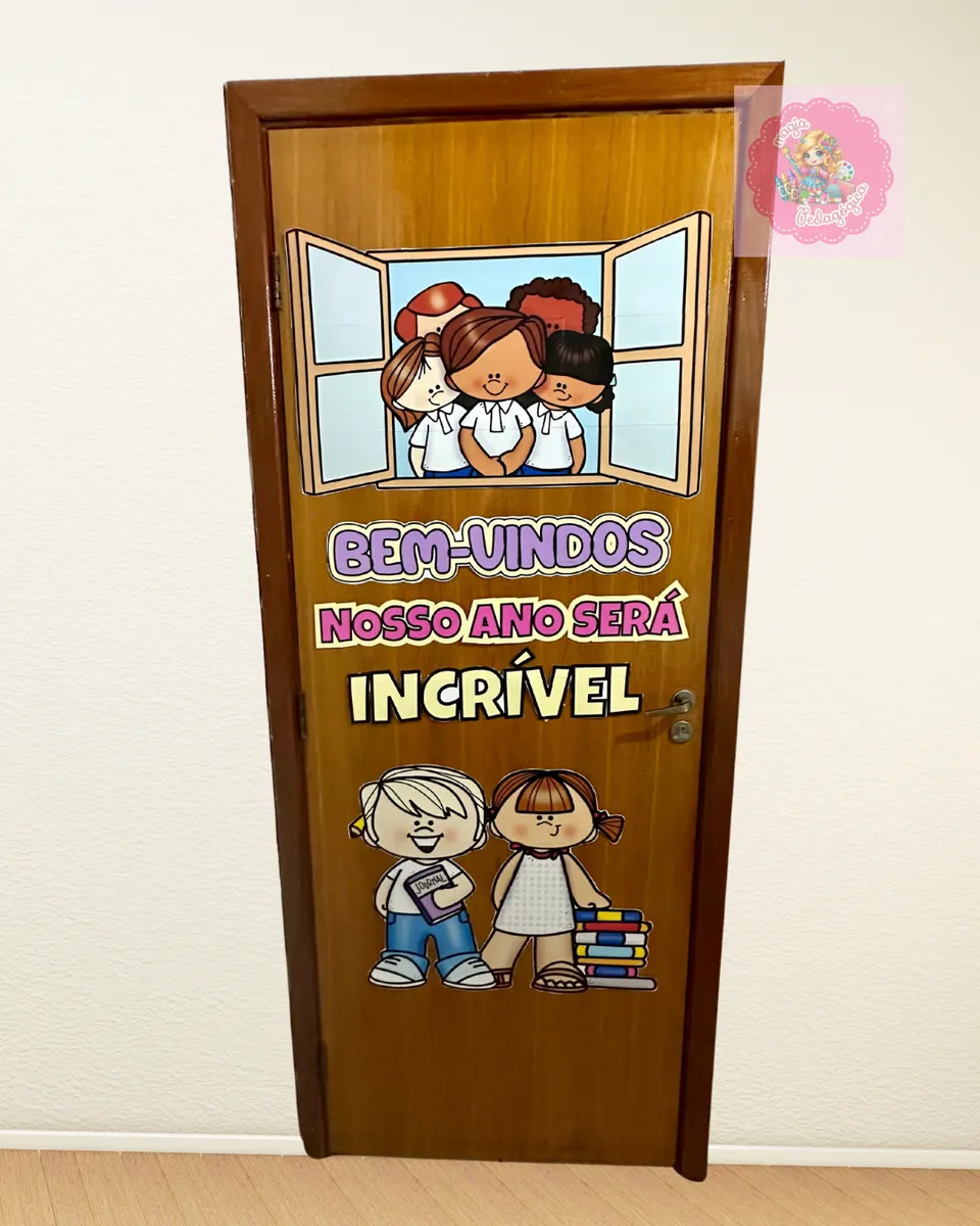 🌟 Decoração de Porta – Acolhida “Bem-Vindos” 🌟 - MAGIA PEDAGÓGICA