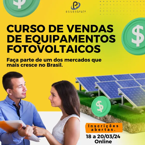 Curso de vendas de usinas fotovoltaicas
