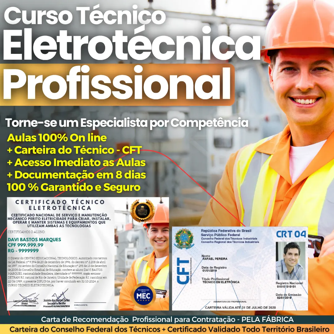 Curso Técnico de Eletrotécnica por Competência (Video Aulas + Ebook)