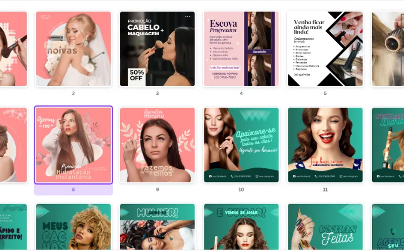 PACK ARTES CANVA SALAO DE BELEZA 2