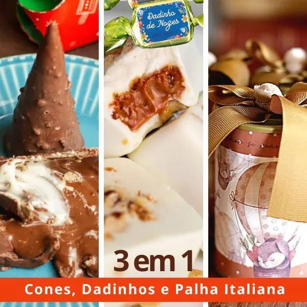 Curso 3 em 1 - Cones, Dadinhos e Palha Italiana