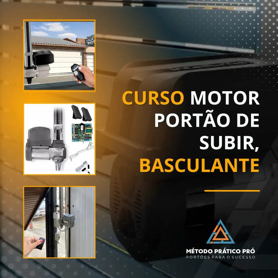 Curso motor portão de subir, basculante