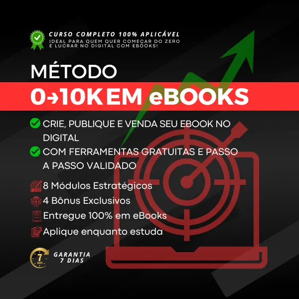 Método 0→10K em eBooks – Curso Completo em 8 Módulos