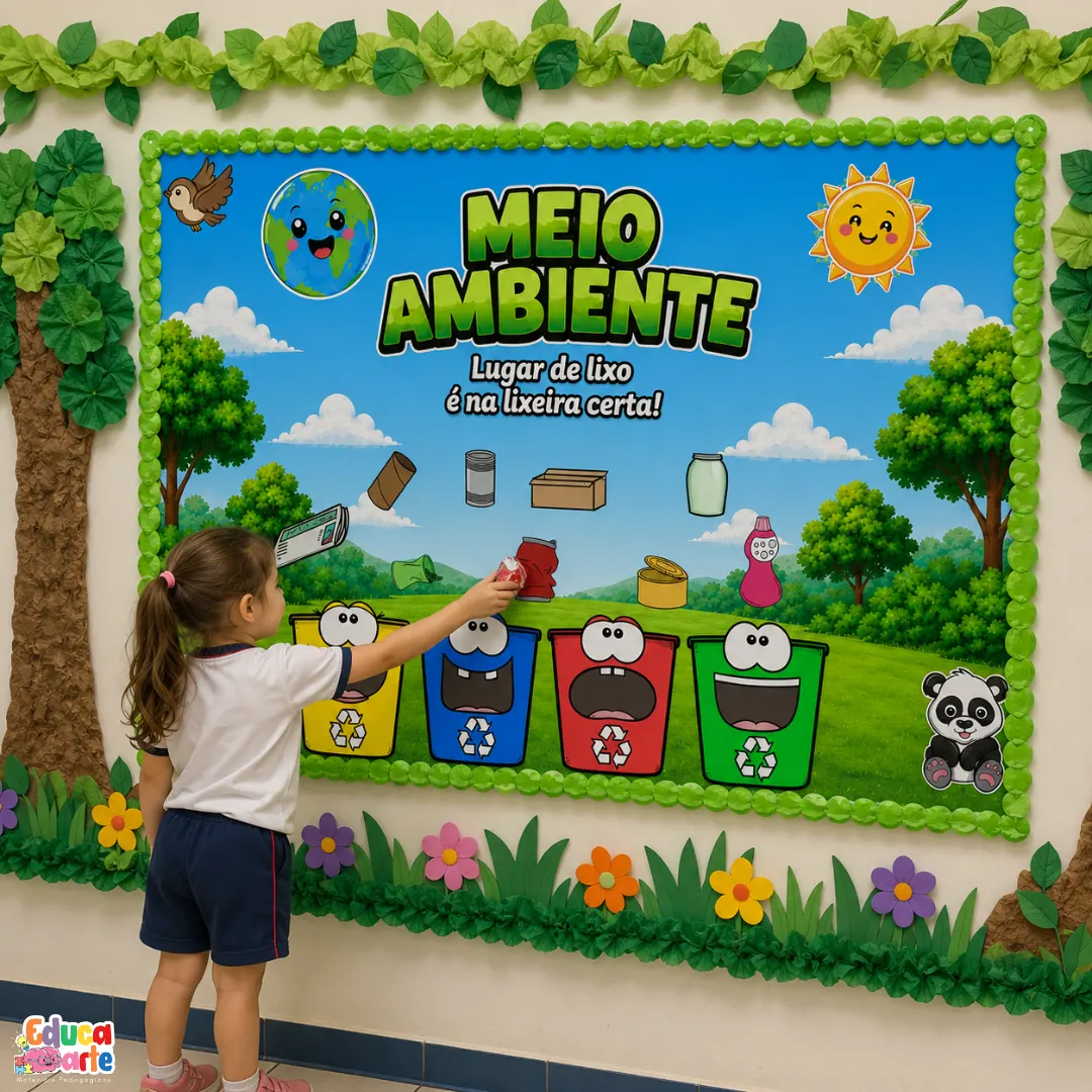 PAINEL COLETA SELETIVA MEIO AMBIENTE - EDUCA ARTE