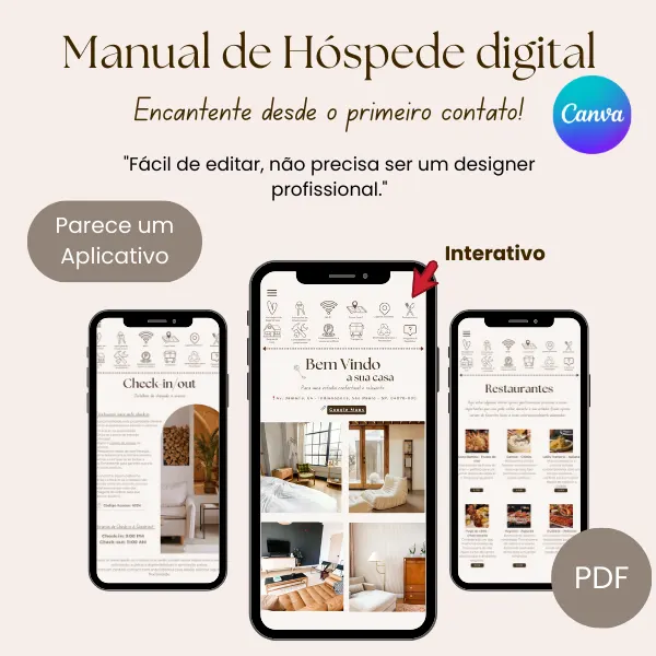 Manual do Hóspede Digital – Template Editável no Canva