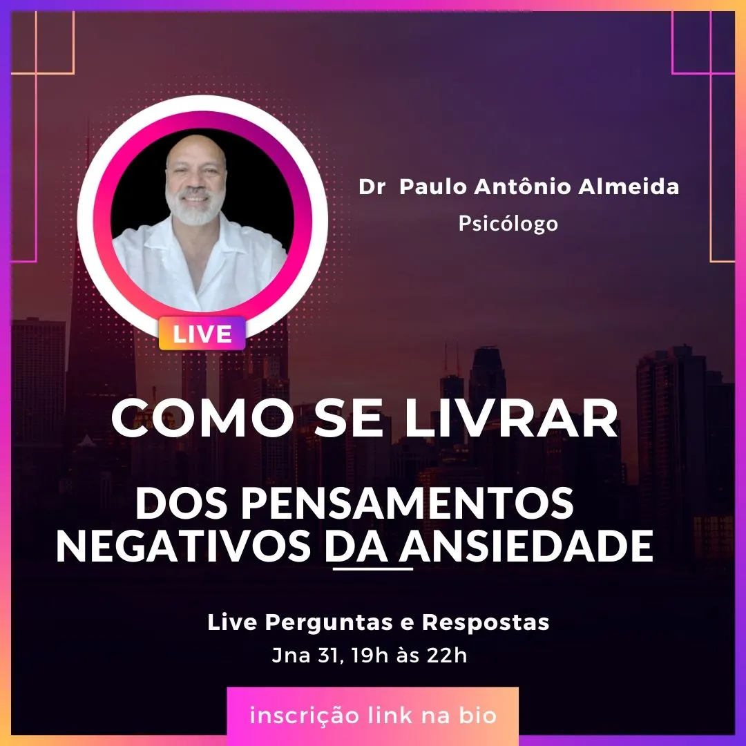 WORKSHOP ON LINE MENTE LIVRE COMO SE LIVRAR DOS PENSAMENTOS NEGATIVOS INTRUSIVOS!