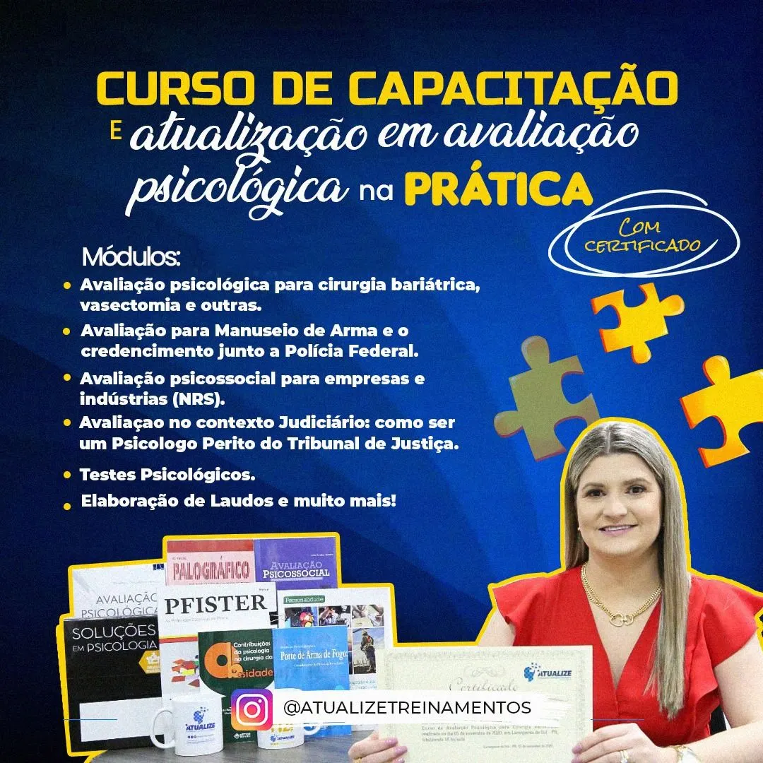 Curso de Capacitação e Atualização em Avaliação Psicológica na Prática - última edição de 2022