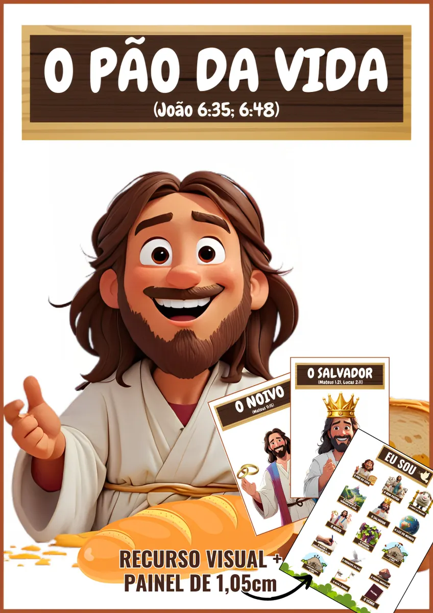 15 EU SOU DE JESUS - RECURSO VISUAL + PAINEL de 1 METRO