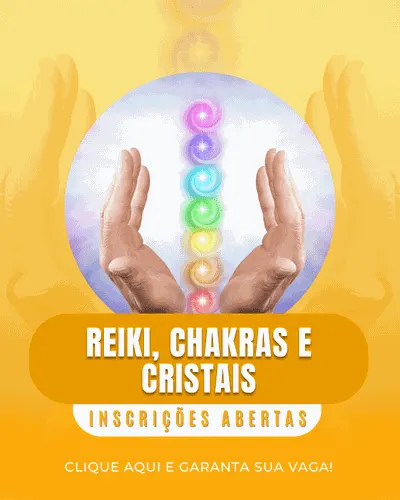 Formação em Reiki Usui do nível I ao mestrado + Reiki Amadeus + Curso de Chakraterapia e cristais
