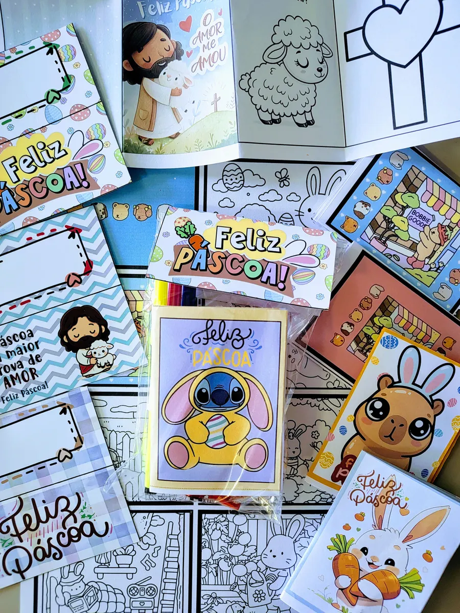 Livrinhos de Colorir Páscoa