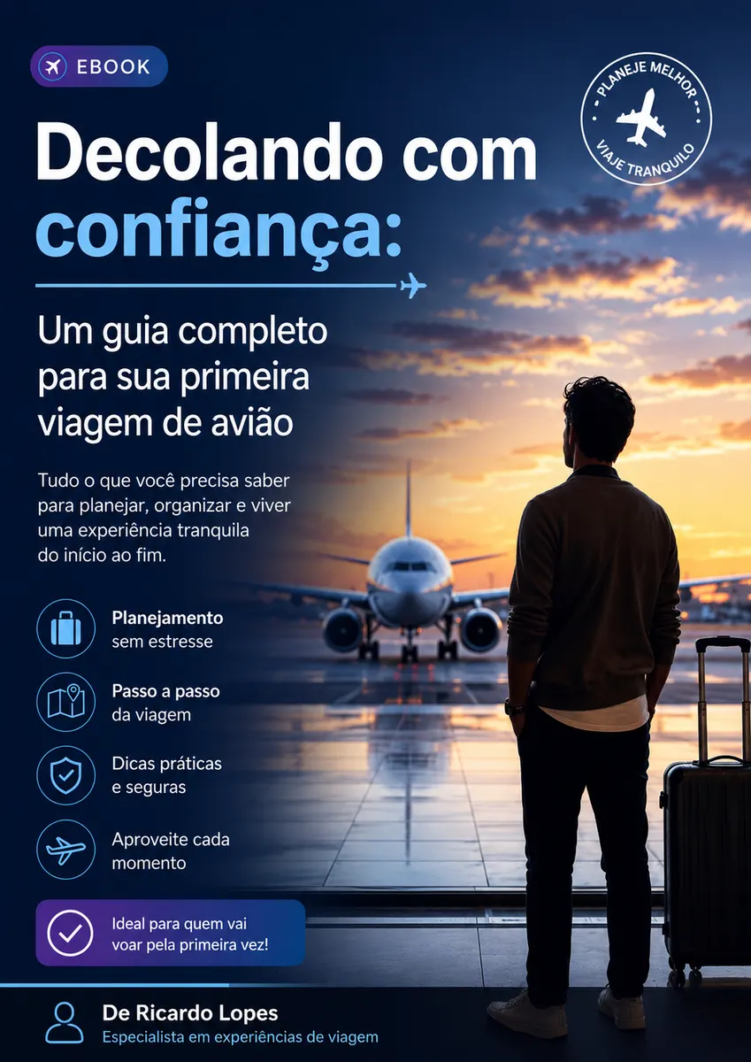 Decolando com confiança: Um guia completo para sua primeira viagem de avião