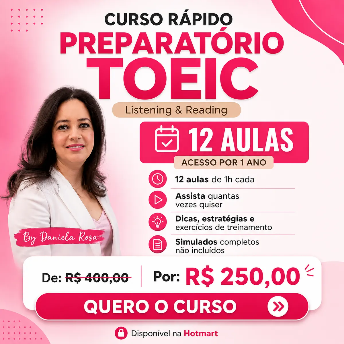 Curso Rápido TOEIC 12 aulas - Listening e Reading
