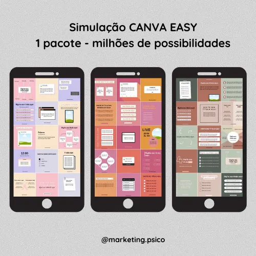 CANVA EASY - TEMPLATES EDITÁTAVEIS + mini curso sobre identidade visual + e-book