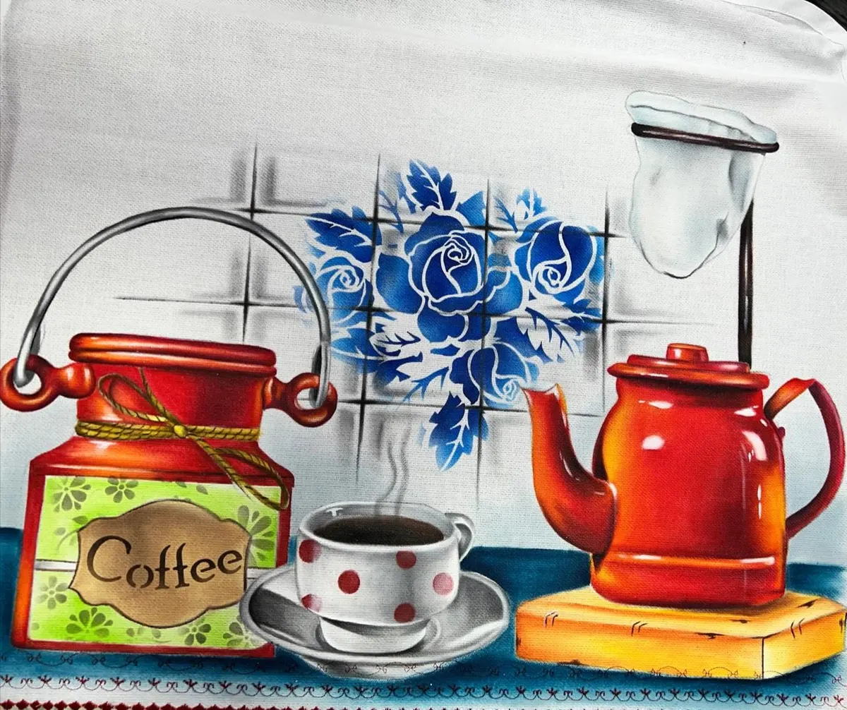 Pintura em Tecido - Workshop -"Café & Cores: Explorando a Arte em Tecido"