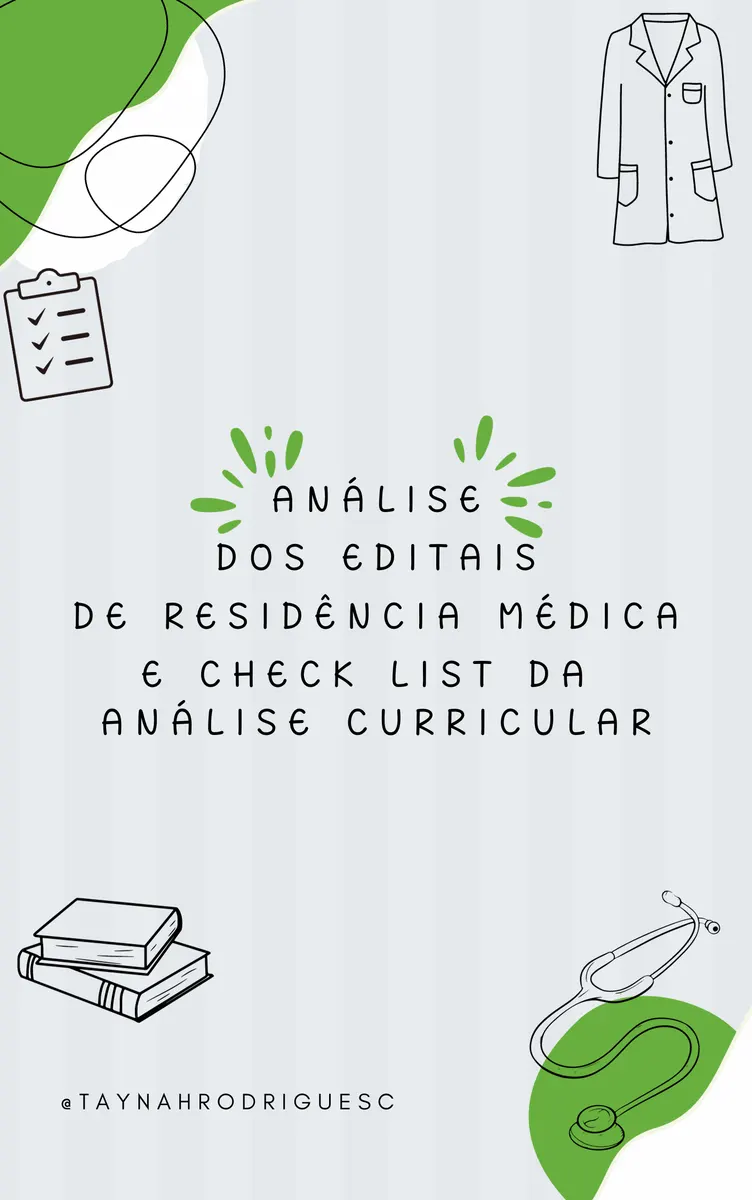 Análise de editais e checklist do currículo
