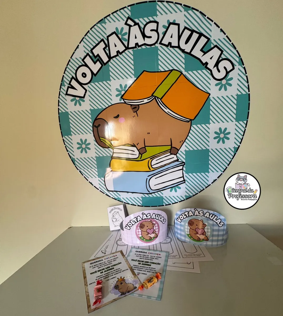 Kit Volta às aulas tema capivara