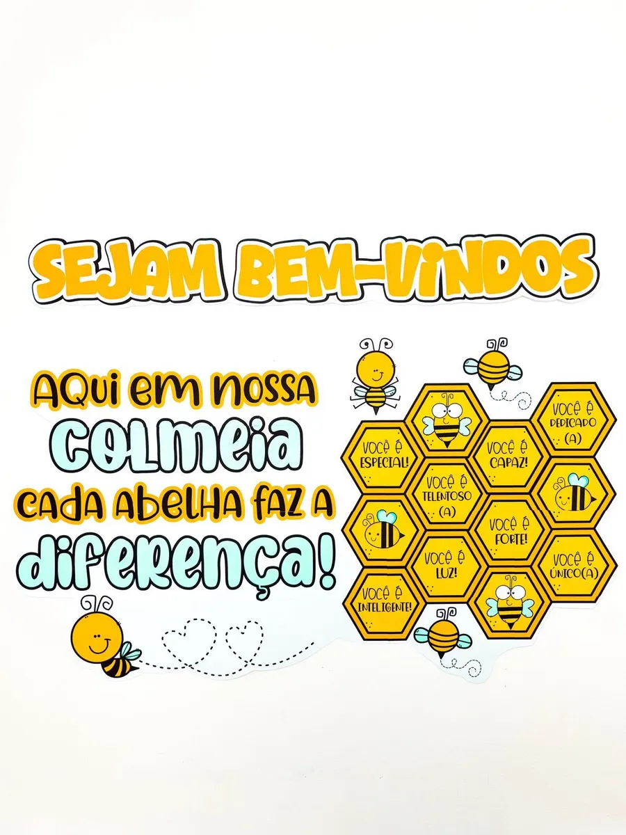 Painel sejam Bem vindos - Colmeia para equipe