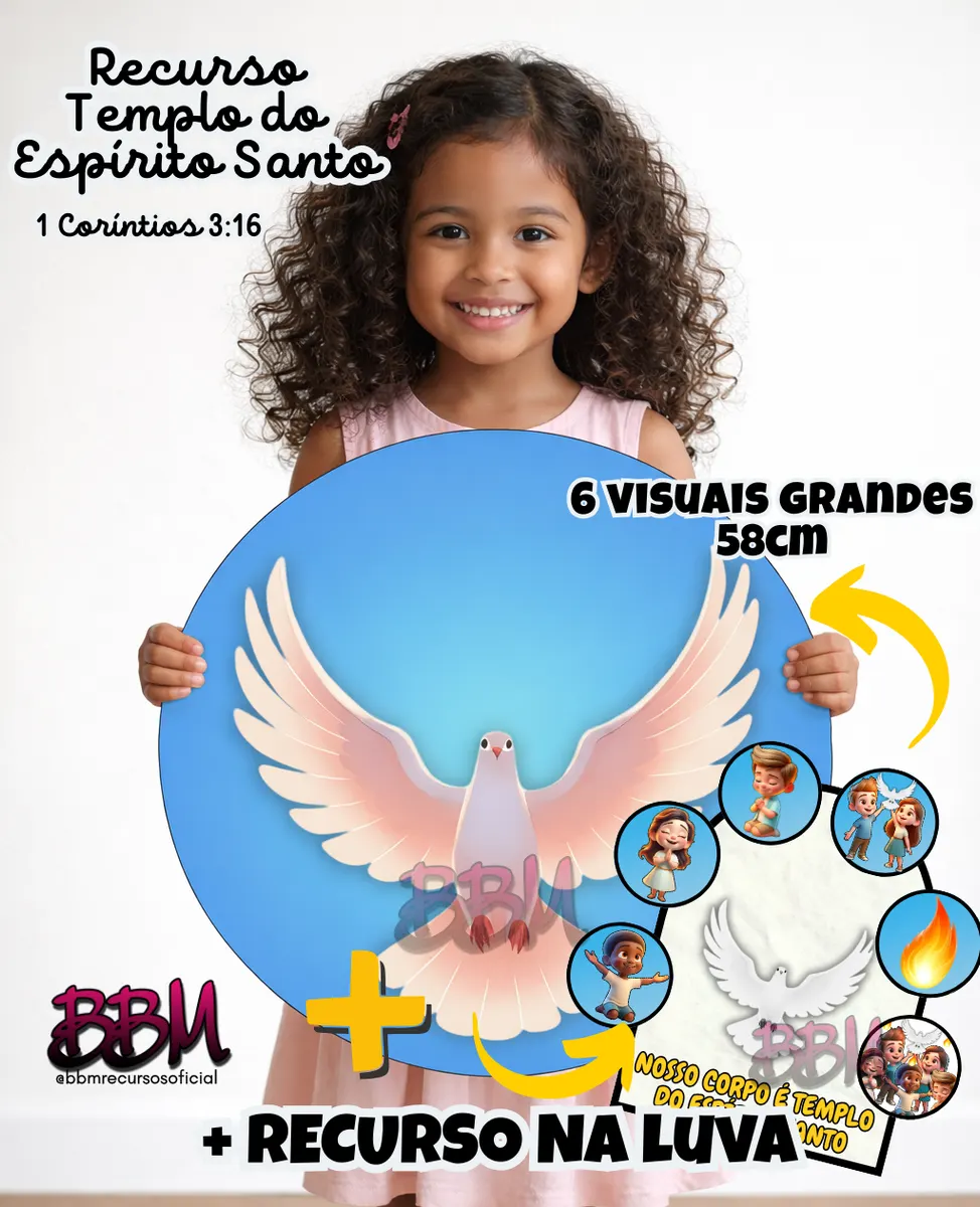RECURSO TEMPLO DO ESPÍRITO SANTO 🕊 6 VISUAIS GRANDES + LUVA