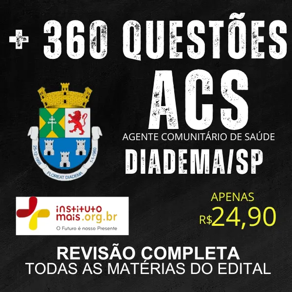 DIADEMA/SP - AGENTE COMUNITÁRIO DE SAÚDE ACS