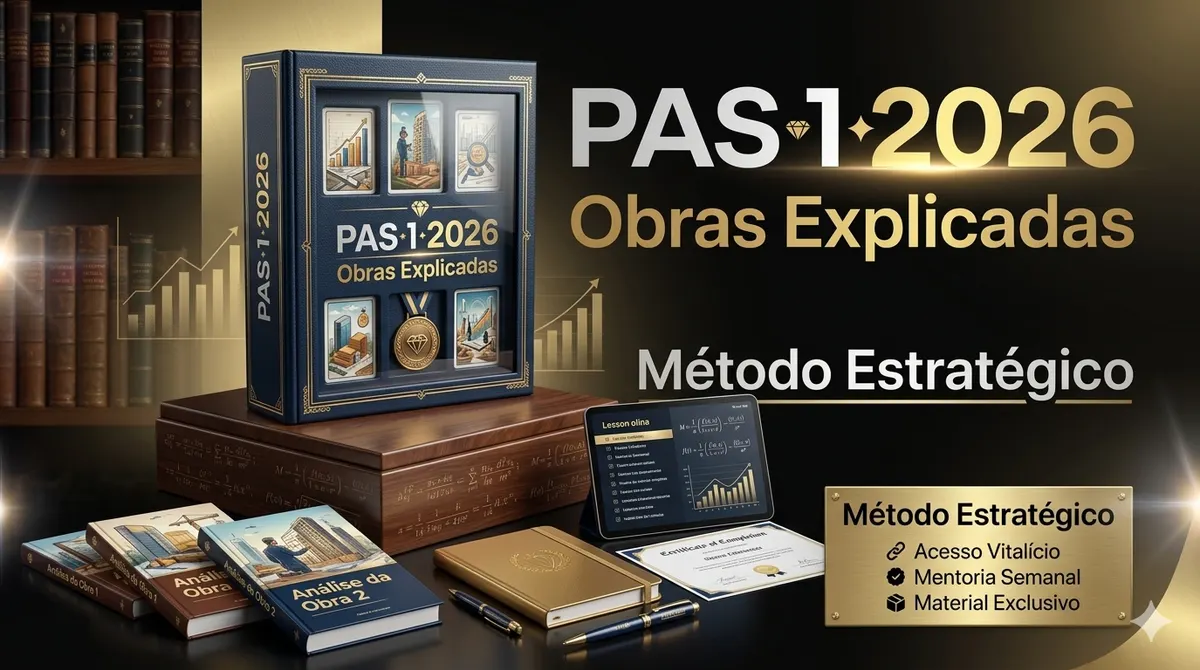 CURSO COMPLETO DAS OBRAS DO PAS 1 (UnB 2026) — APRENDA TUDO E SAIA NA FRENTE!