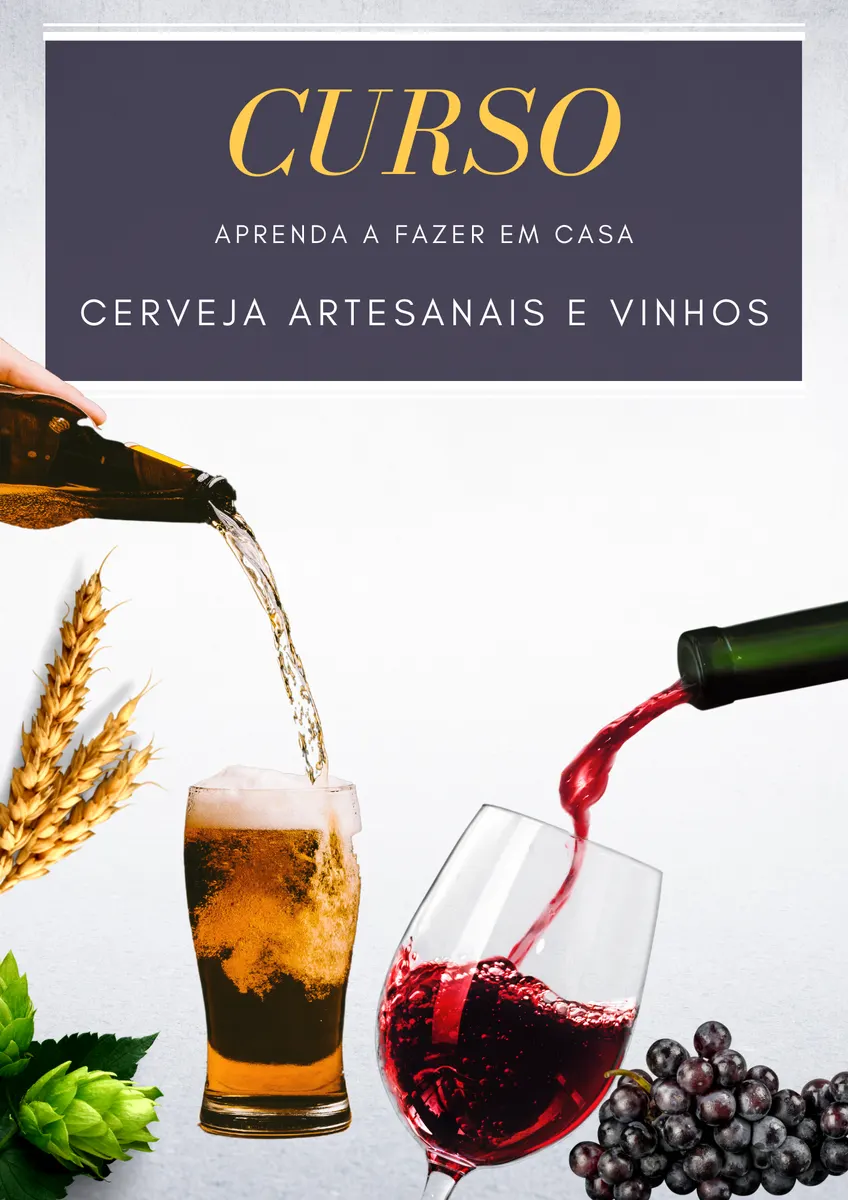 Curso produção de cerveja artesanal e vinhos