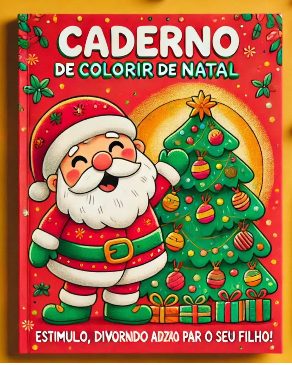 Caderno de Colorir Infantil de Natal