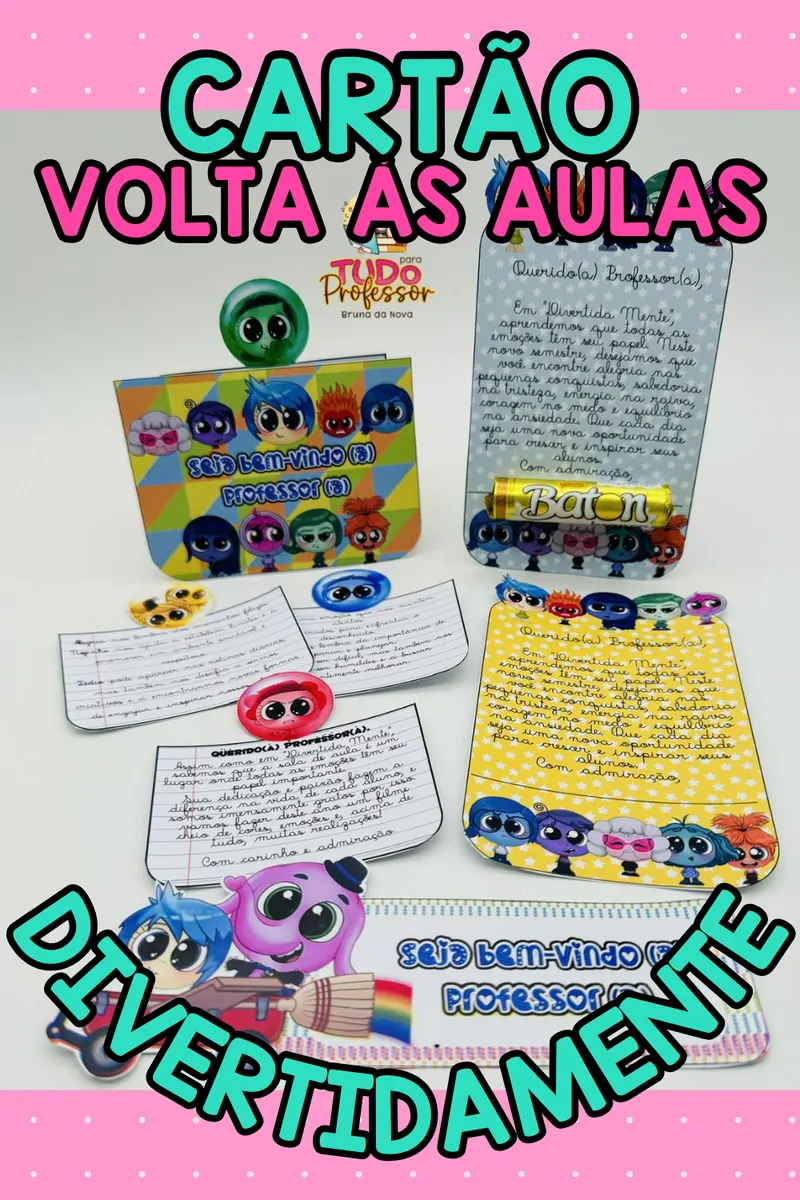 Cartões Voltas às Aulas Professores