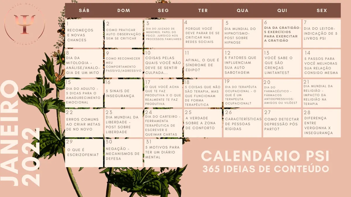 CALENDÁRIO DE CONTEÚDO PARA PSI 2024
