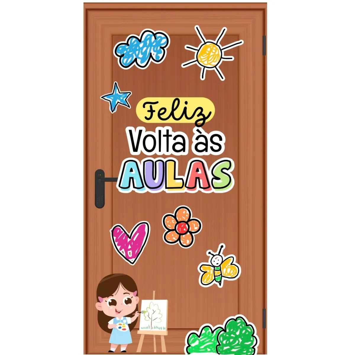 ✏️📚Painel de Porta Volta às aulas