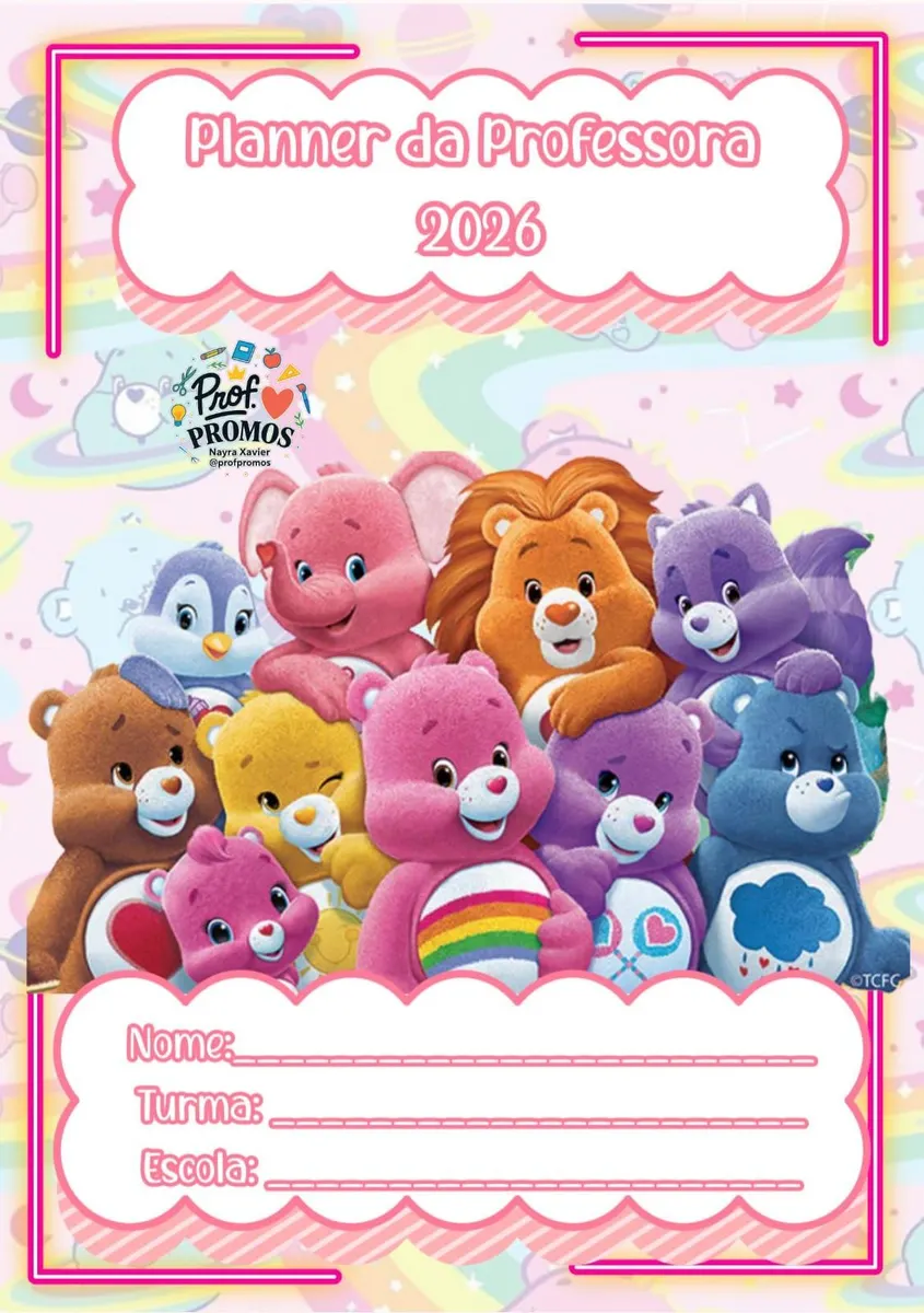 🧸🌈 Planner da Professora Ursinhos Carinhosos