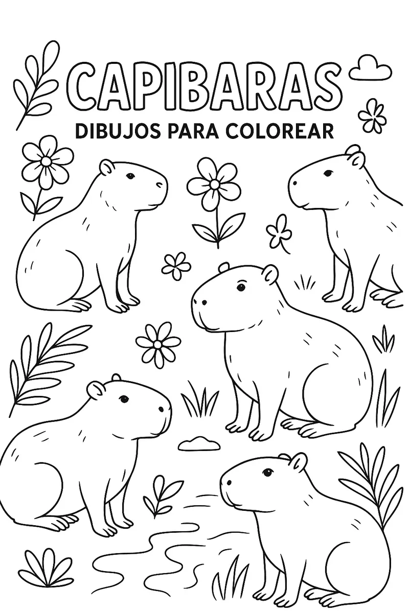 "CAPIBARAS PARA PINTAR"