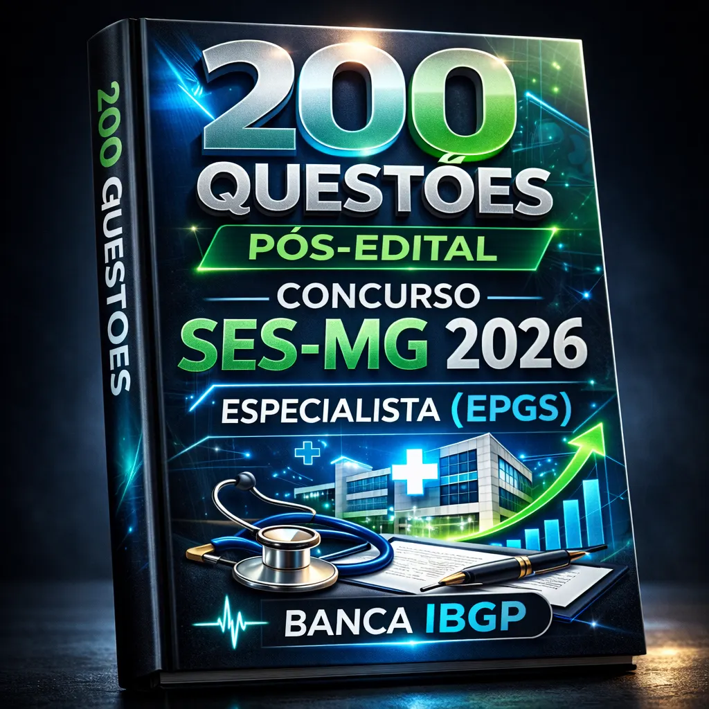 200 Questões Pós-Edital – Concurso SES-MG 2026 – Especialista (EPGS) – Banca IBGP – (Ética Pública Decreto nº 46.644/14 • Conselho Estadual de Saúde Decreto nº 45.559/11 • Governança e Controle Social