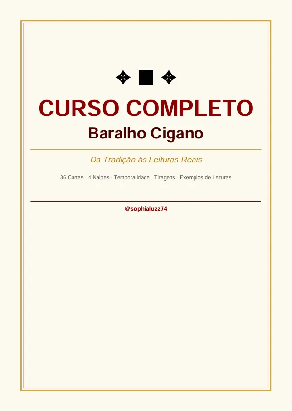 curso completo para iniciante de baralho cigano