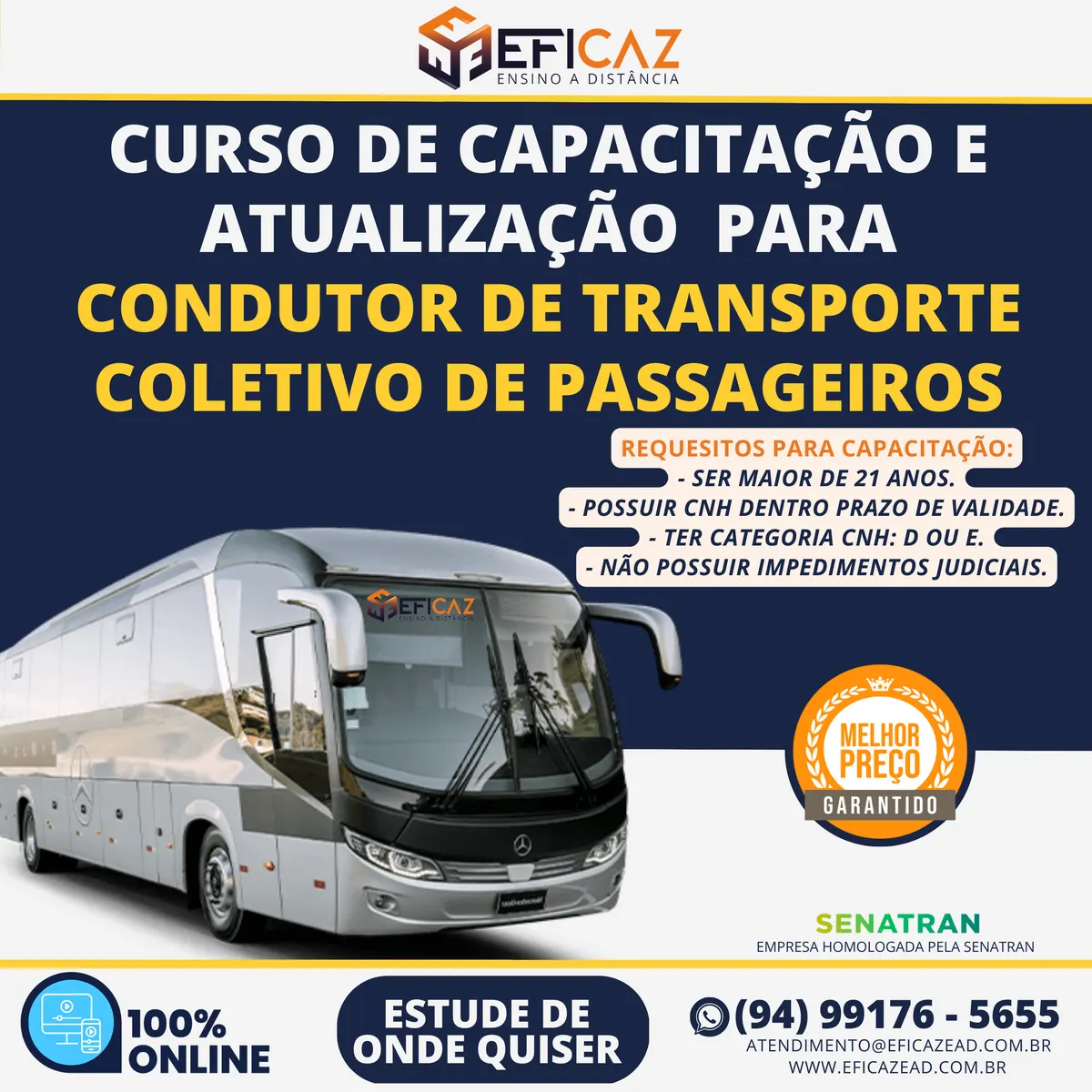 CAPACITAÇÃO PARA CONDUTOR DE TRANSPORTE COLETIVO DE PASSAGEIROS