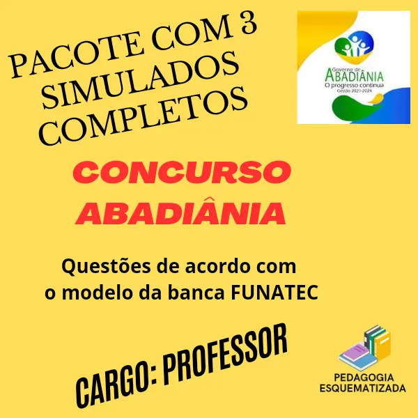 Pacote de Simulados - Concurso Abadiânia - Cargo Professor