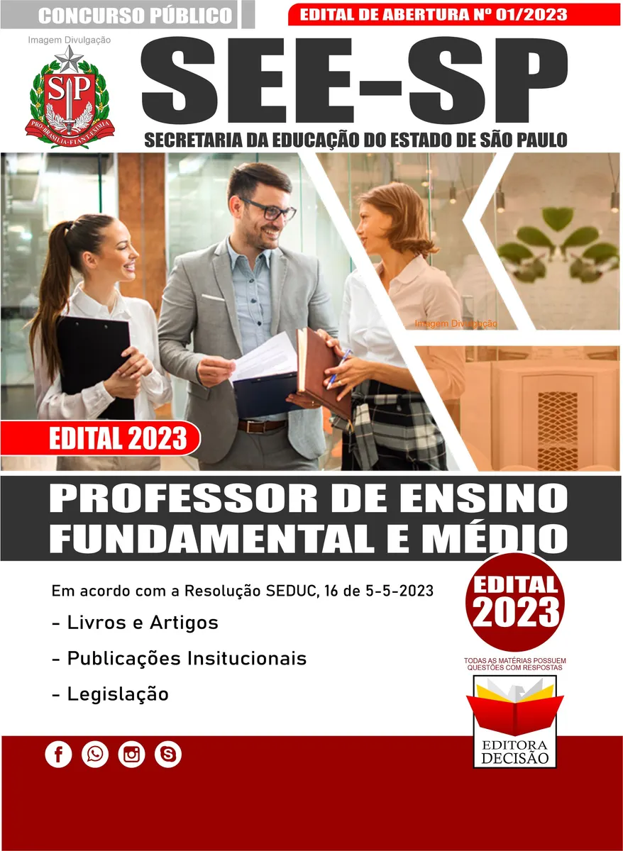 Apostila Concurso SEE-SP 2023 - Professor de Ensino Fundamental e Médio