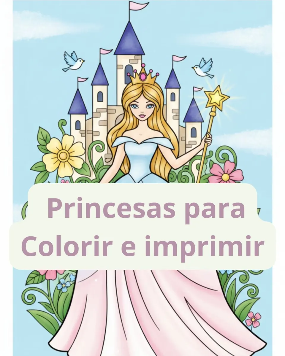 70 Desenhos de Princesas para Colorir e imprimir