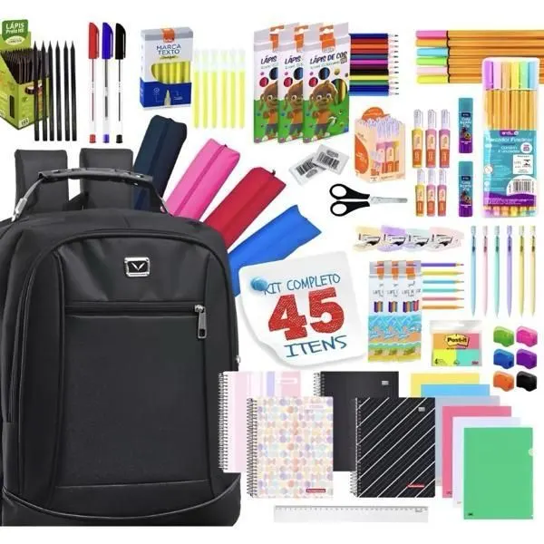 Material Escolar Kit Completo Ensino Médio Facul Econômico.