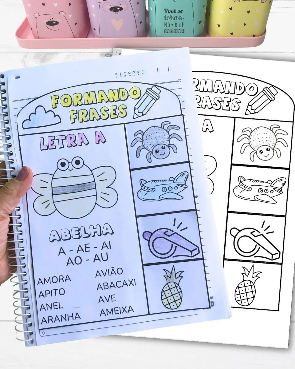 Frases interativas sílabas simples de A a Z