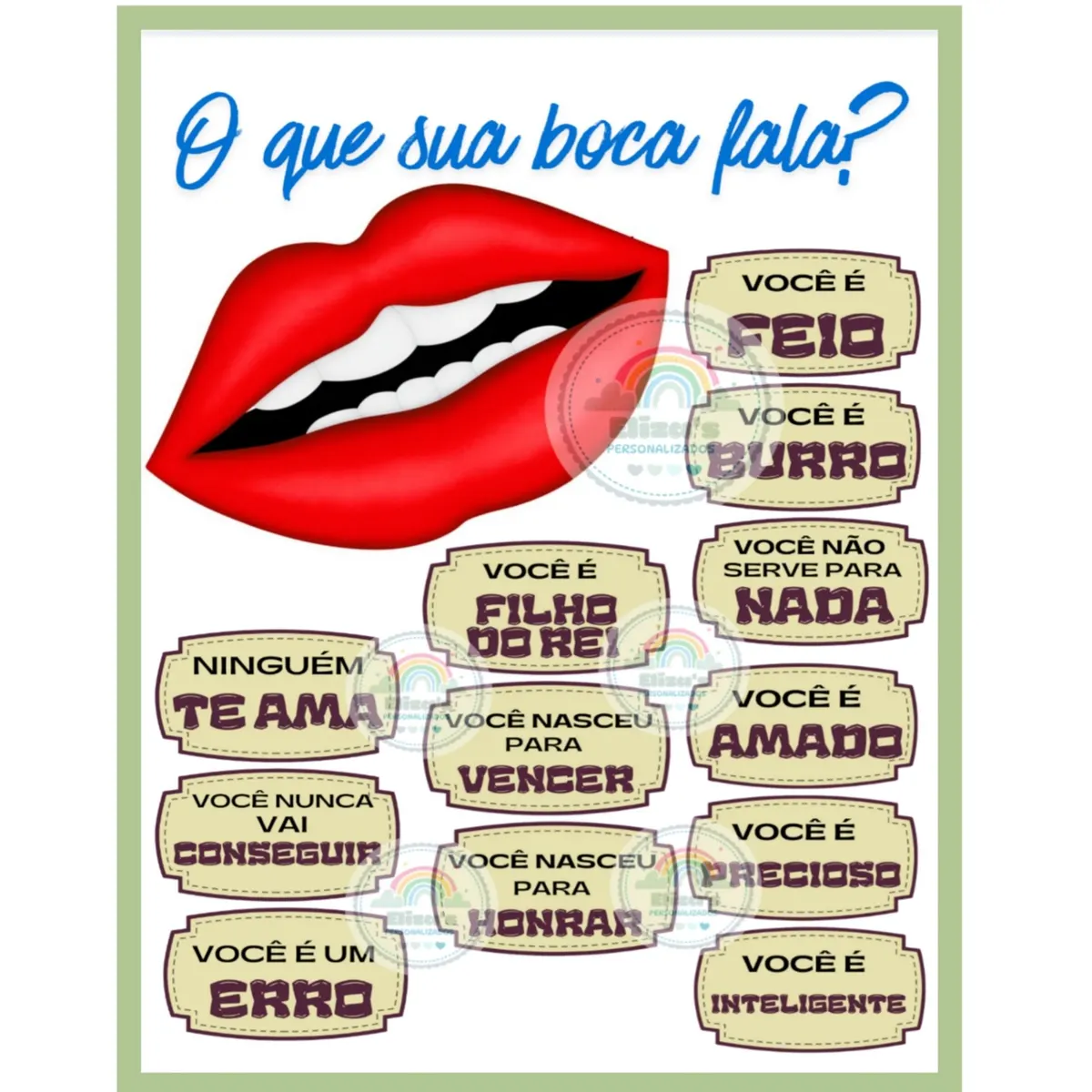 O QUE SAI DE SUA BOCA