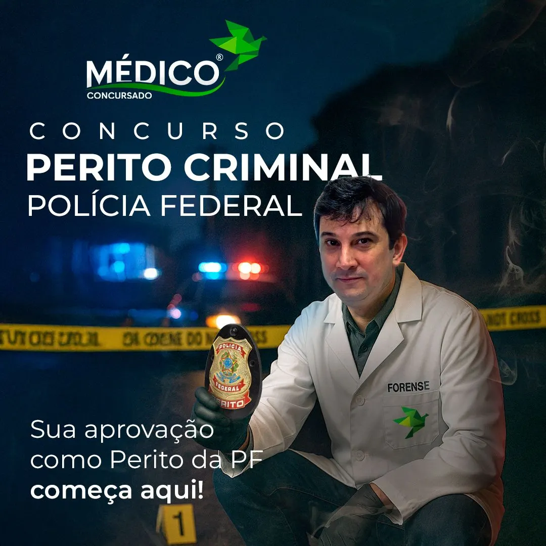 Médico Polícia Federal Perito Criminal – Curso Preparatório Específicas + Inespecíficas - Médico Concursado®
