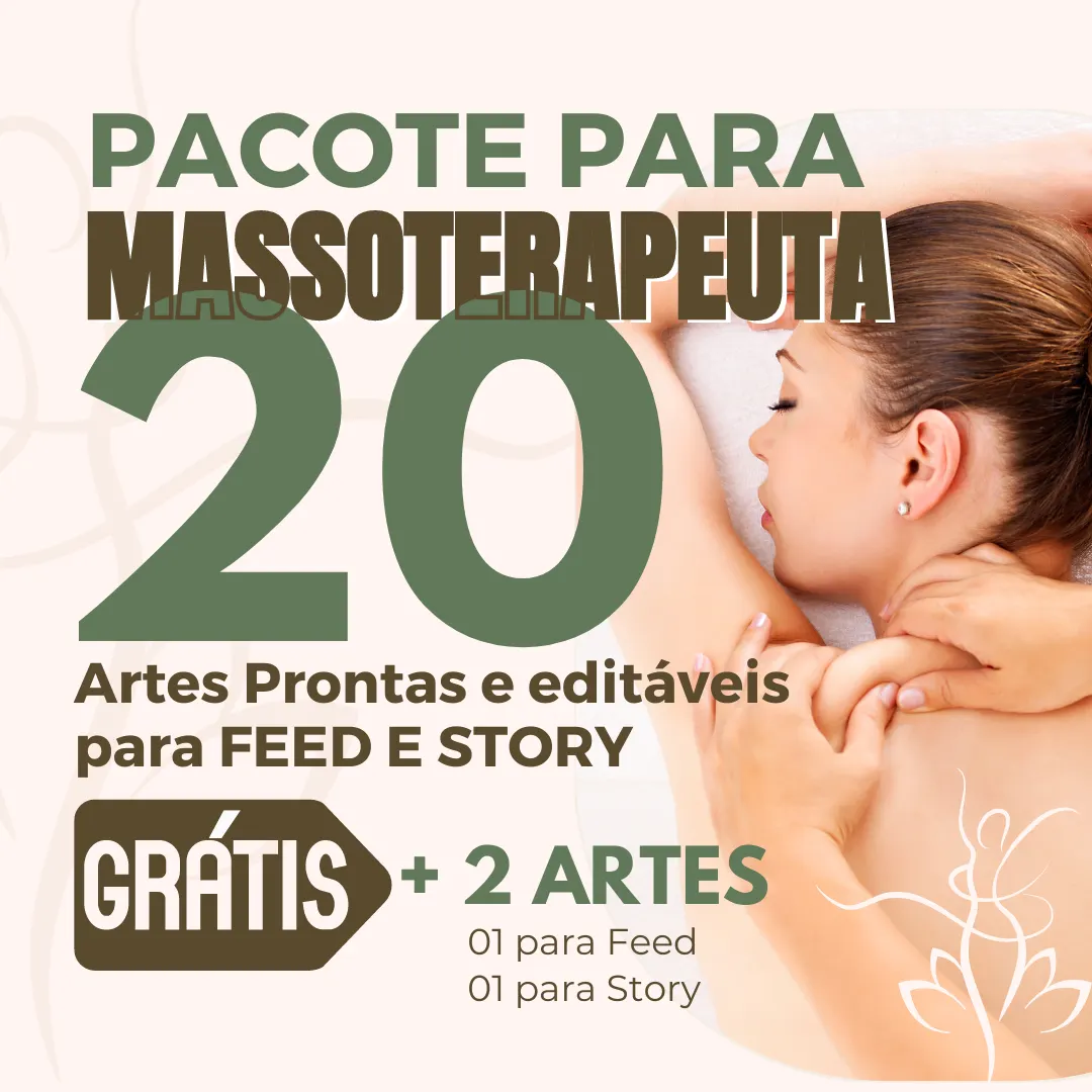 PACK 20 ARTES PARA MASSOTERAPEUTA
