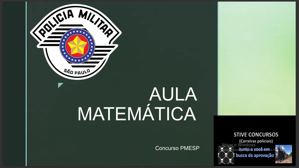 Concurso PM-SP: Aula de Matemática