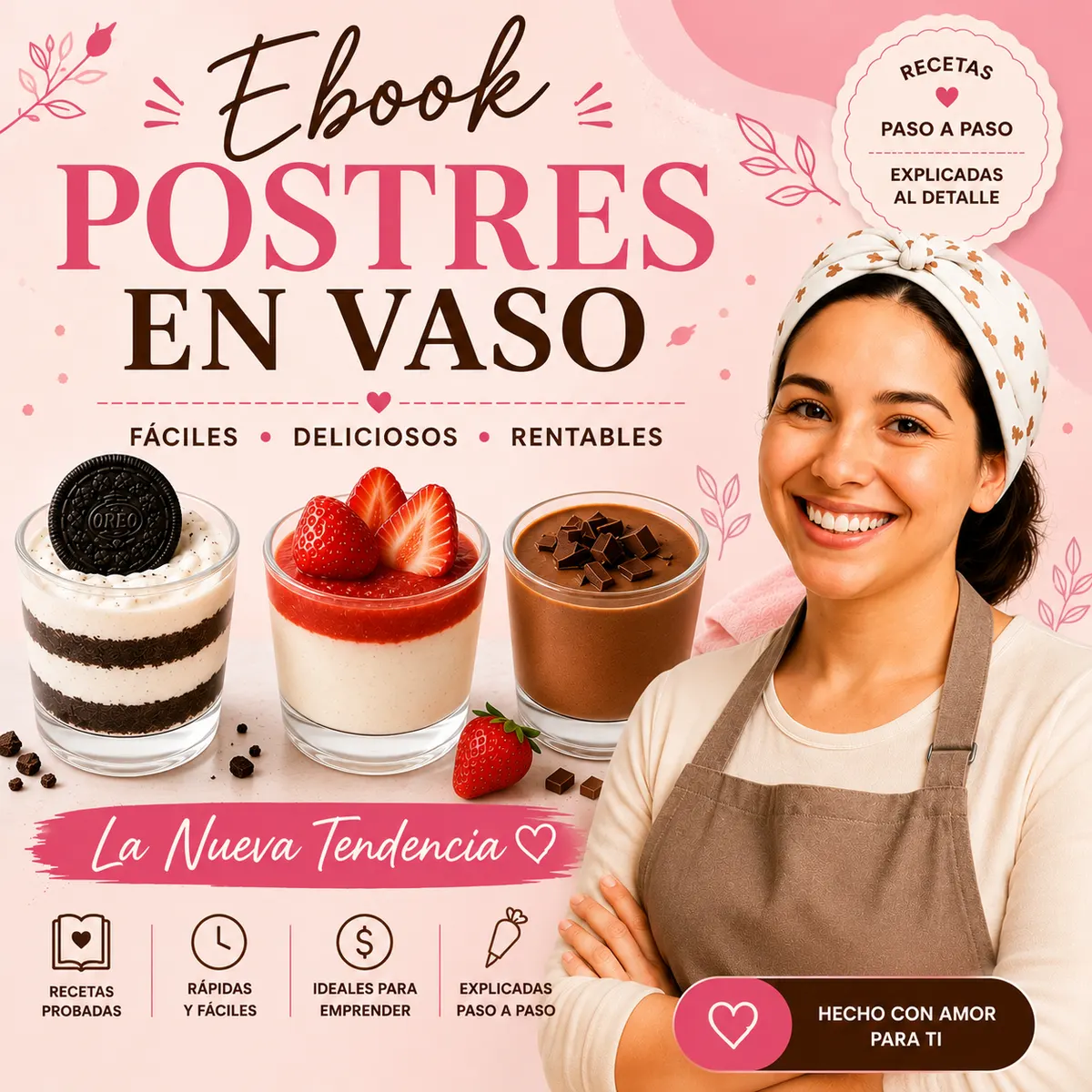 Ebook Postres en Vaso: La Nueva TENDENCIA