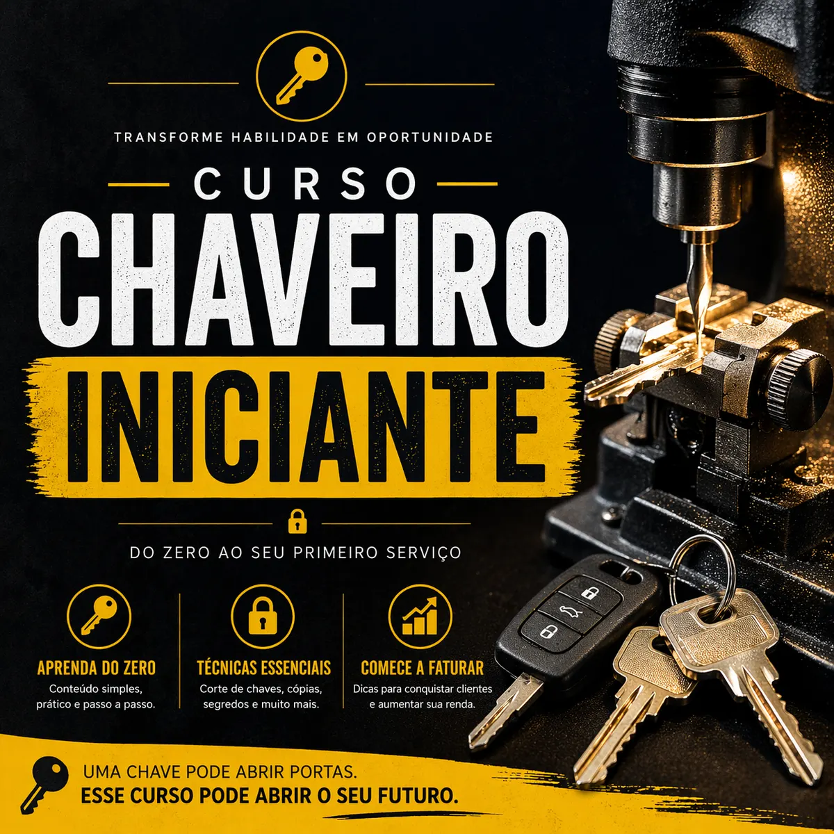 CURSO DE CHAVEIRO INICIANTE COM DOIS VÍDEO DE BÔNUS